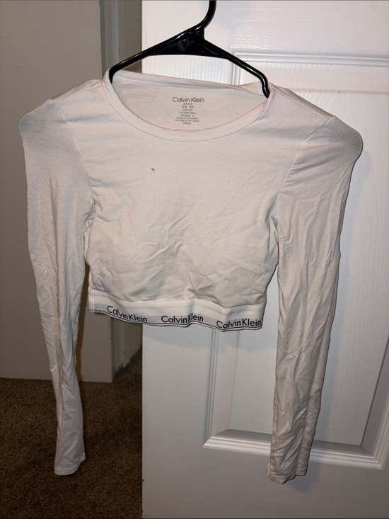 Calvin Klein Tops - Calvin Klein White Long Sleeve Compression Tee